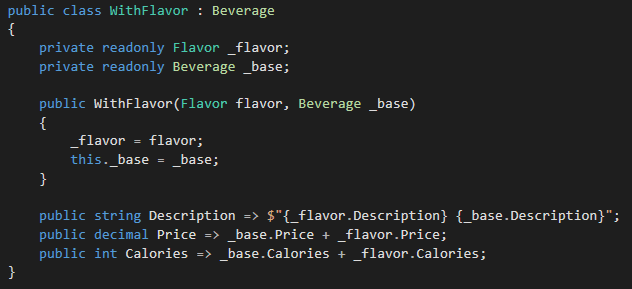 WithFlavor Class